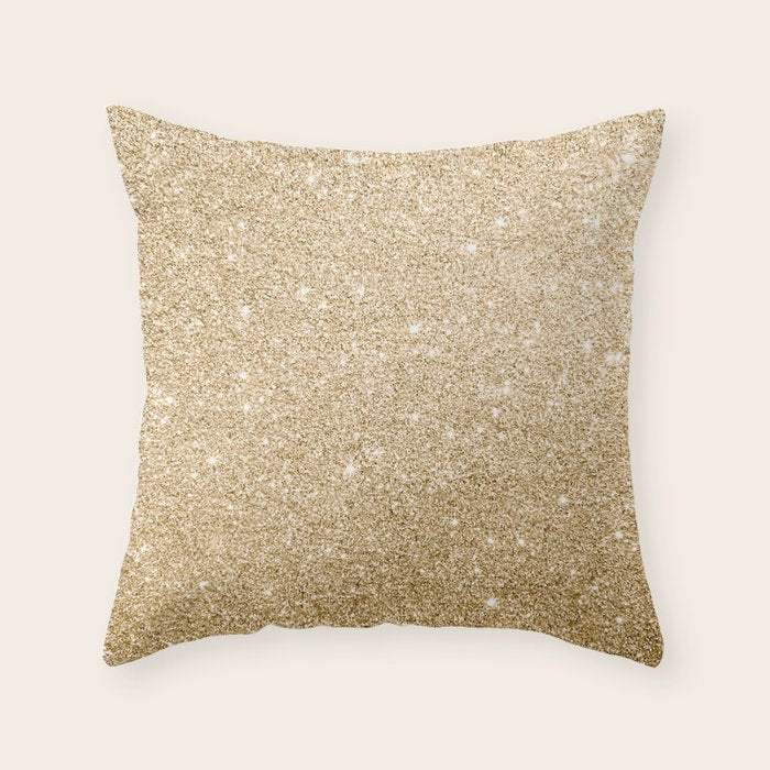 Modern abstract elegant chic gold glitter Throw Pillow Gallery Image 6
