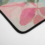 Botanical neo mint pink abstract watercolor floral pattern Desk Mat Gallery Image 4