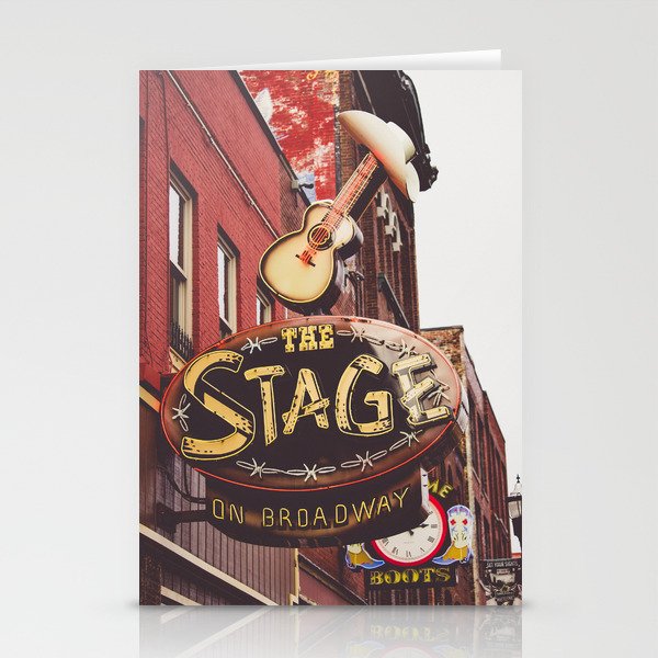 Nashville Broadway Neon Sign Photography Stationery Card Gallery Image 2