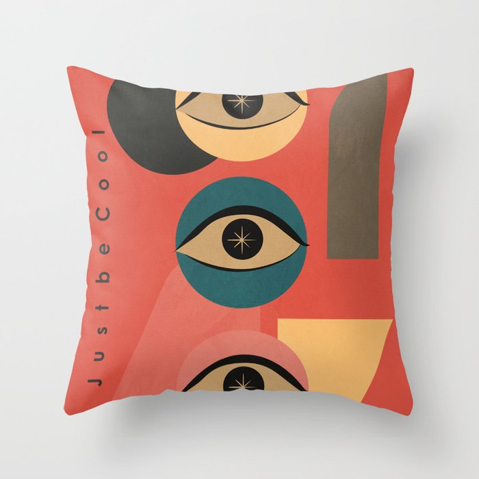 Just Be Cool 2 Throw Pillow Gallery Image 6