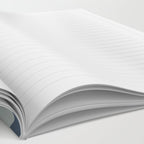 Daisy Time Retro Floral Pattern Neutral Blue Gray  Notebook Gallery Image 2