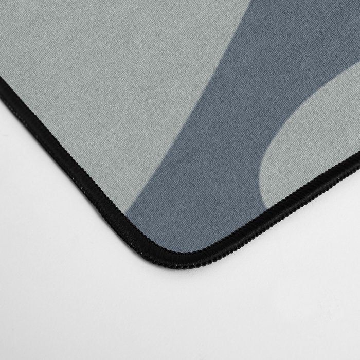 Daisy Time Retro Floral Pattern Neutral Blue Gray  Desk Mat Gallery Image 4