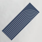Minimal Arch XIV Navy Blue Modern Geometric Lines Yoga Mat Gallery Image 1