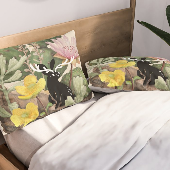 Tiny Jackalope Pillow Sham Gallery Image 2