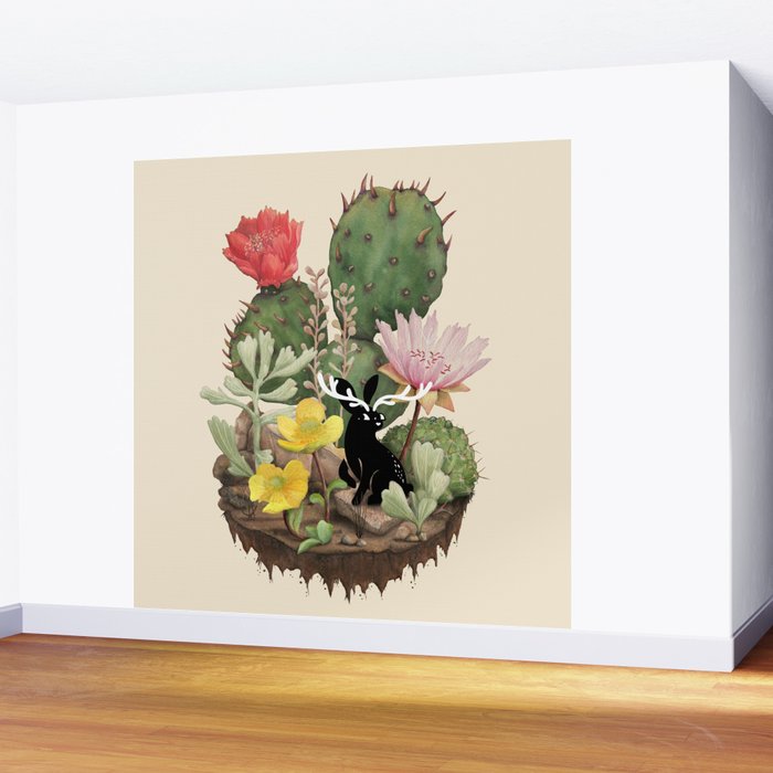 Tiny Jackalope Wall Mural Gallery Image 2