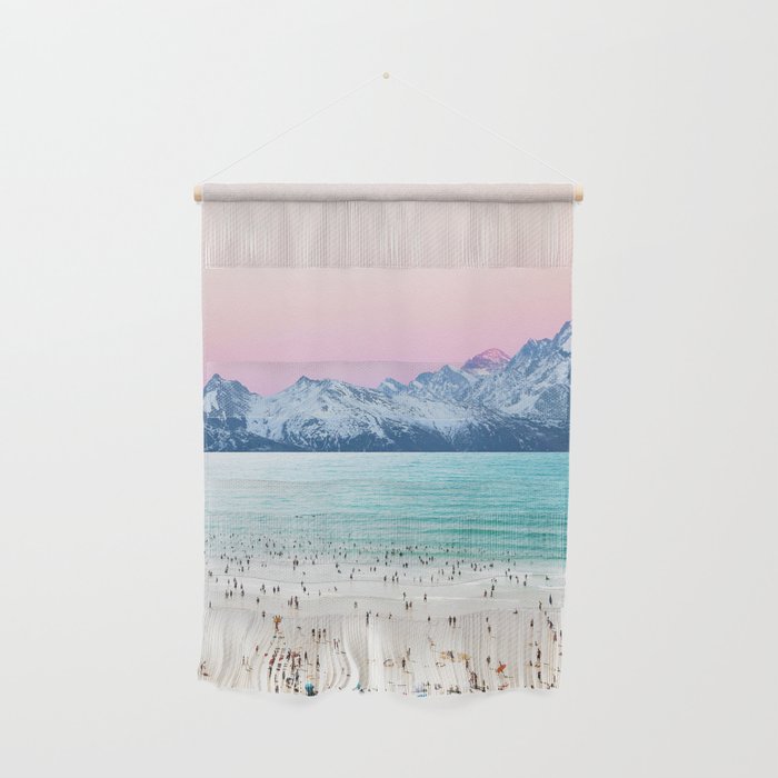 The Island, Pastel Tropical Beach, Travel Nature Landscape, Surrealism Photography Summer Wall Hanging Gallery Image 1