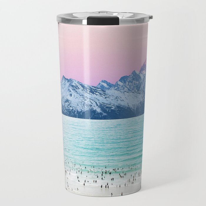 The Island, Pastel Tropical Beach, Travel Nature Landscape, Surrealism Photography Summer Travel Mug Gallery Image 1