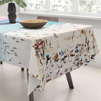 The Island, Pastel Tropical Beach, Travel Nature Landscape, Surrealism Photography Summer Tablecloth Gallery Image 3