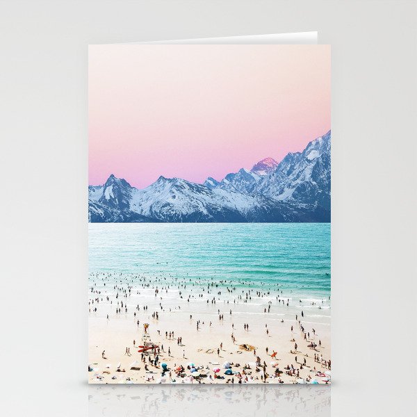 The Island, Pastel Tropical Beach, Travel Nature Landscape, Surrealism Photography Summer Stationery Card Gallery Image 2