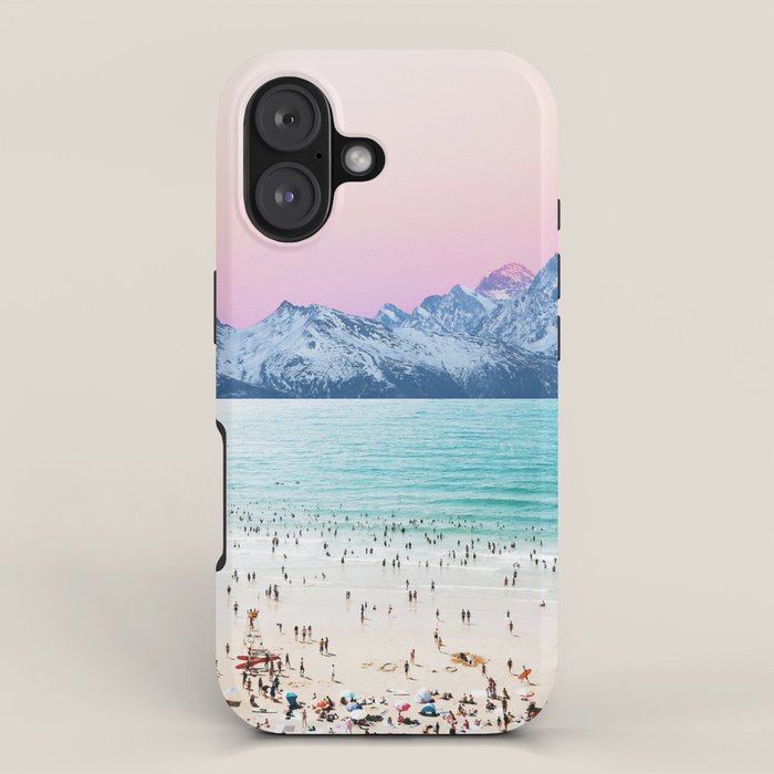 The Island, Pastel Tropical Beach, Travel Nature Landscape, Surrealism Photography Summer iPhone Case Gallery Image 1