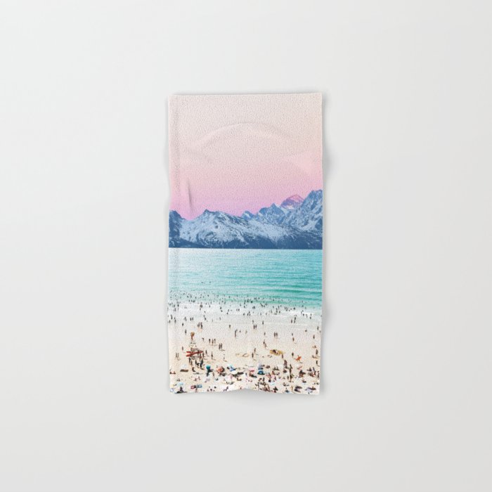 The Island, Pastel Tropical Beach, Travel Nature Landscape, Surrealism Photography Summer Towels Gallery Image 1