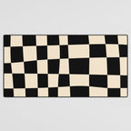 Abstract Checkerboard black Desk Mat Gallery Image 3
