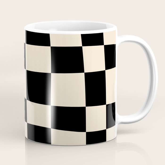 Abstract Checkerboard black Coffee Mug Gallery Image 1