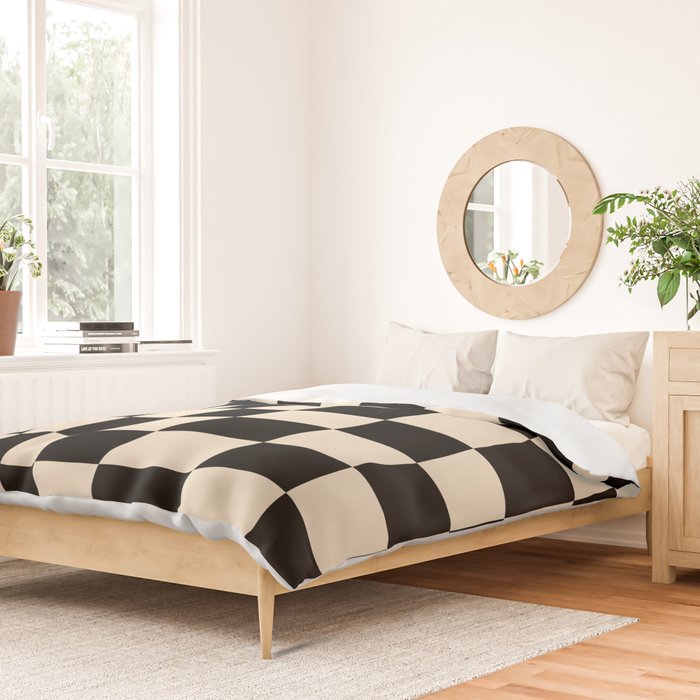 Abstract Checkerboard black Duvet Cover Gallery Image 2