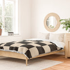 Abstract Checkerboard black Duvet Cover Gallery Image 2