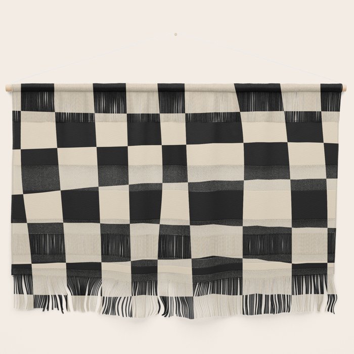 Abstract Checkerboard black Wall Hanging Gallery Image 1