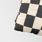 Abstract Checkerboard black Pillow Sham Gallery Image 4