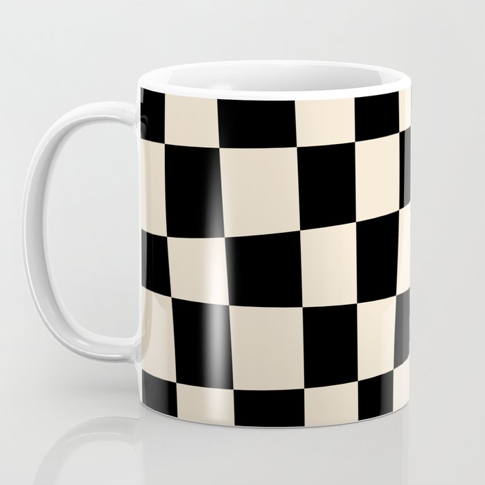 Abstract Checkerboard black Coffee Mug Gallery Image 3