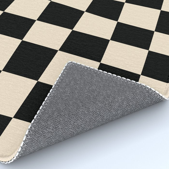 Abstract Checkerboard black Rug Gallery Image 4