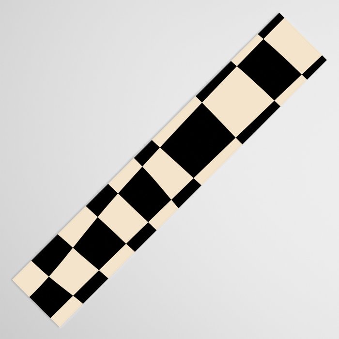 Abstract Checkerboard black Table Runner Gallery Image 3