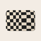 Abstract Checkerboard black Bath Mat Gallery Image 1