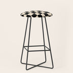 Abstract Checkerboard black Stool Gallery Image 1