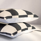 Abstract Checkerboard black Pillow Sham Gallery Image 3