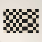 Abstract Checkerboard black Welcome Mat Gallery Image 1