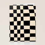Abstract Checkerboard black Stationery Card Gallery Image 2