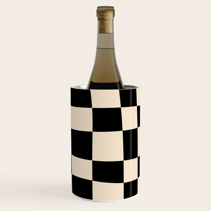 Abstract Checkerboard black Wine Chiller Gallery Image 3