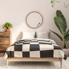 Abstract Checkerboard black Comforter Gallery Image 3