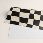 Abstract Checkerboard black Wrapping Paper Gallery Image 2
