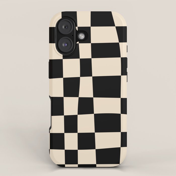 Abstract Checkerboard black iPhone Case Gallery Image 1