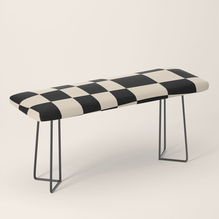 Abstract Checkerboard black Bench Gallery Image 1