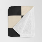 Abstract Checkerboard black Throw Blanket Gallery Image 3