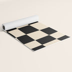 Abstract Checkerboard black Yoga Mat Gallery Image 2