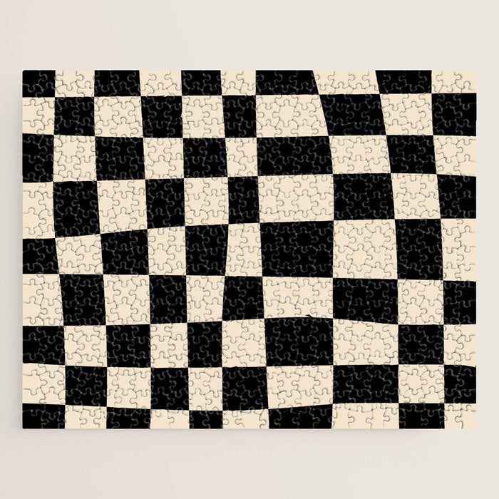 Abstract Checkerboard black Jigsaw Puzzle Gallery Image 1