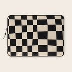 Abstract Checkerboard black Laptop Sleeve Gallery Image 1