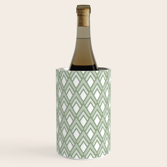 Diamond Arrows . Pistachio Green Wine Chiller Gallery Image 1