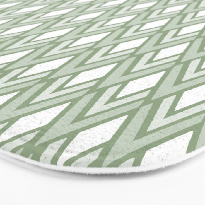Diamond Arrows . Pistachio Green Bath Mat Gallery Image 3