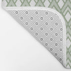 Diamond Arrows . Pistachio Green Bath Mat Gallery Image 2