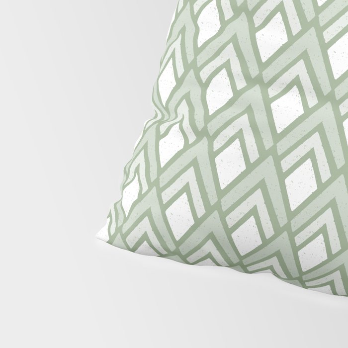Diamond Arrows . Pistachio Green Pillow Sham Gallery Image 4