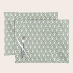 Diamond Arrows . Pistachio Green Placemat Gallery Image 1