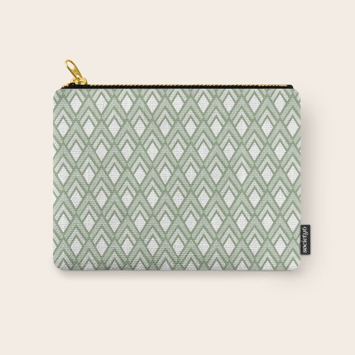 Diamond Arrows . Pistachio Green Carry All Pouch Gallery Image 1