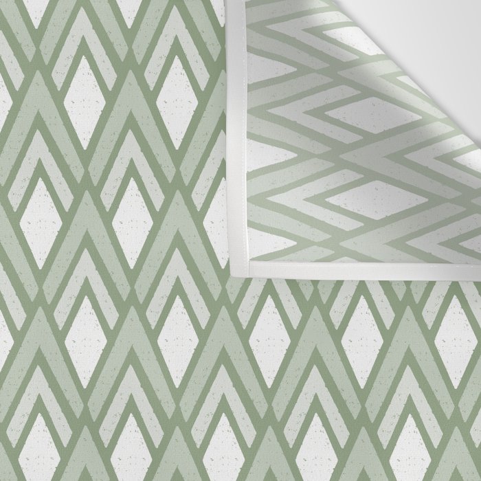 Diamond Arrows . Pistachio Green Wall Tapestry Gallery Image 3