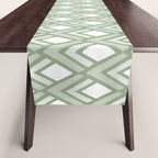 Diamond Arrows . Pistachio Green Table Runner Gallery Image 1