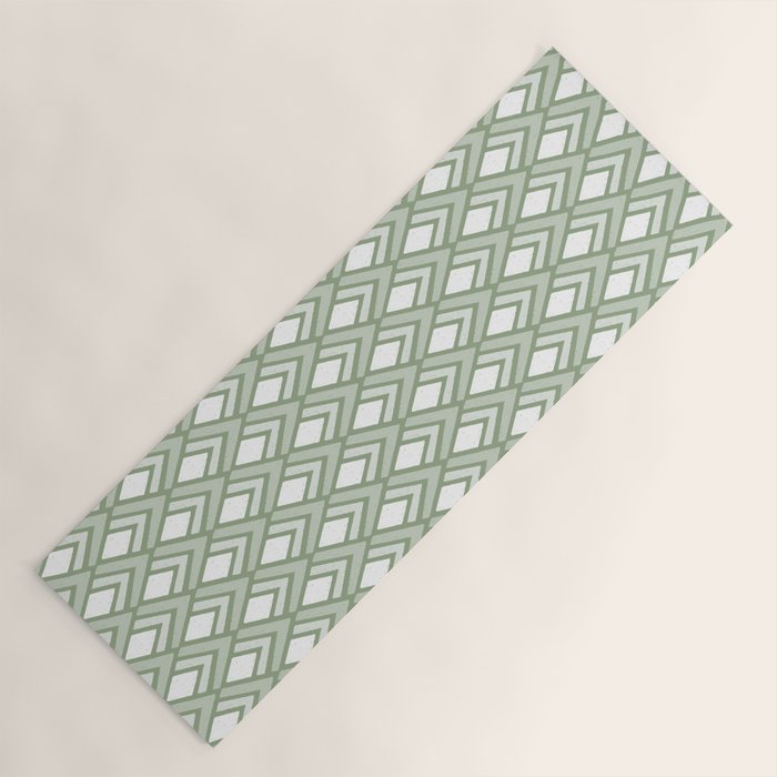 Diamond Arrows . Pistachio Green Yoga Mat Gallery Image 1