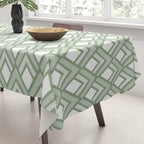 Diamond Arrows . Pistachio Green Tablecloth Gallery Image 3