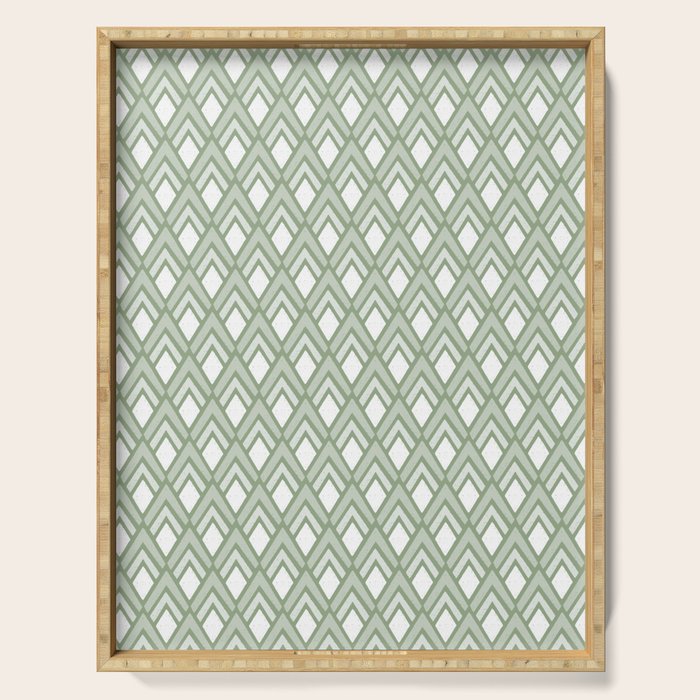 Diamond Arrows . Pistachio Green Serving Tray Gallery Image 1