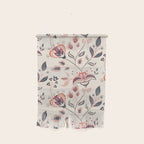 Indian Floral Trail - Ivory Coral Navy Wall Hanging Gallery Image 1
